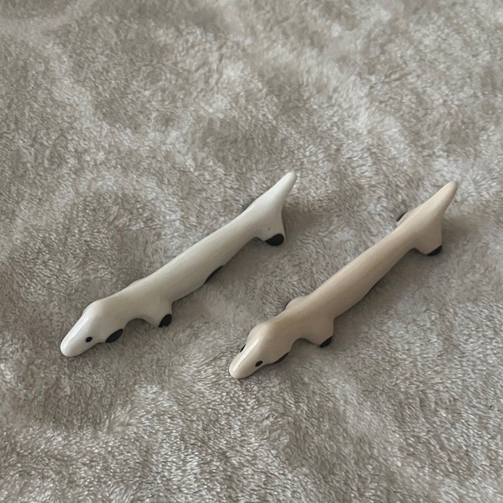 Ceramic Dachshund Chopstick Rests